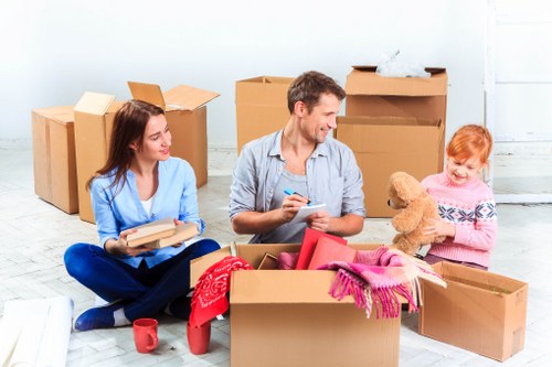 Recycling separation and waste sorting in a storage environment