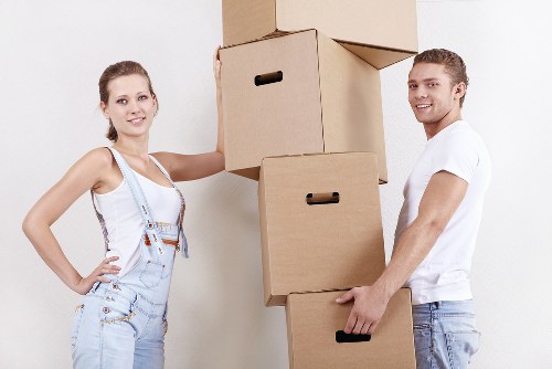 Fragile items wrapped safely for a Goldersgreen relocation
