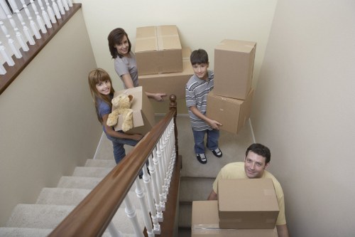 A neatly organized moving day for a home relocation in Goldersgreen